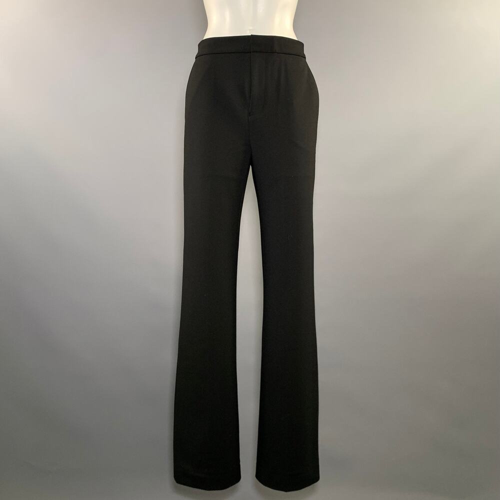 ATM Black Flat Front Dress Pants Size 4